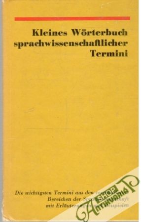 Obal knihy Kleines Wörterbuch sprachwissenschaftlicher Termini