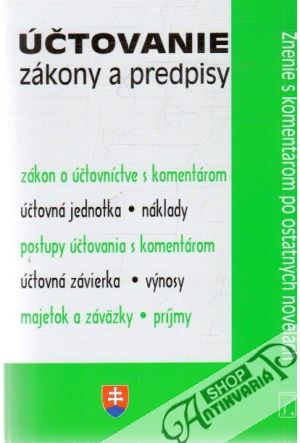 Obal knihy Účtovanie - zákony a predpisy