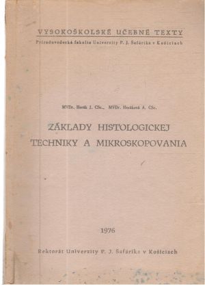 Obal knihy Základy histologickej techniky a mikroskopovania