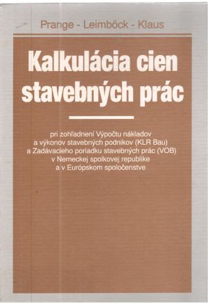 Obal knihy Kalkulácia cien stavebných prác