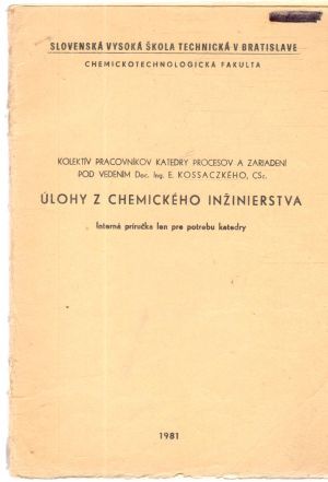 Obal knihy Úlohy z chemického inžinierstva