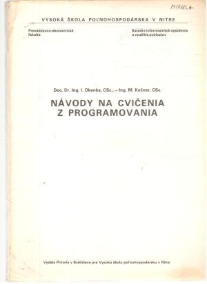 Obal knihy Návody na cvičenia z programovania