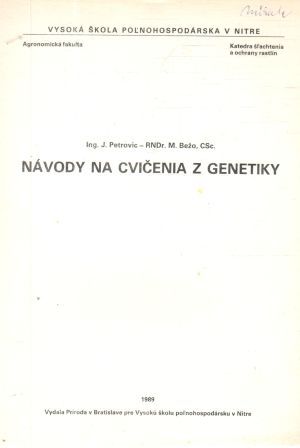 Obal knihy Návody na cvičenia z genetiky