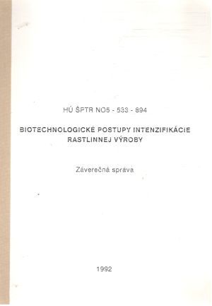 Obal knihy Biotechnologické postupy intenzifikácie rastlinnej výroby