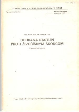 Obal knihy Ochrana rastlín proti živočíšnym škodcom