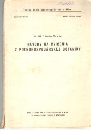 Obal knihy Návody na cvičenia z poľnohospodárskej botaniky