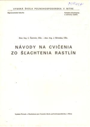 Obal knihy Návody na cvičenia zo šľachtenia rastlín