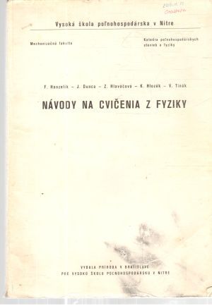 Obal knihy Návody na cvičenia z fyziky