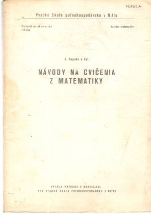 Obal knihy Návody na cvičenia z matematiky