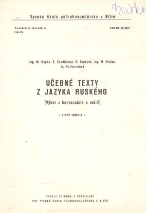 Obal knihy Učebné texty z jazyka ruského