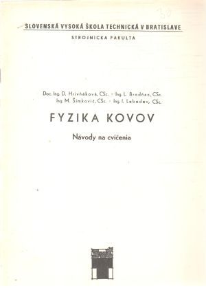 Obal knihy Fyzika kovov